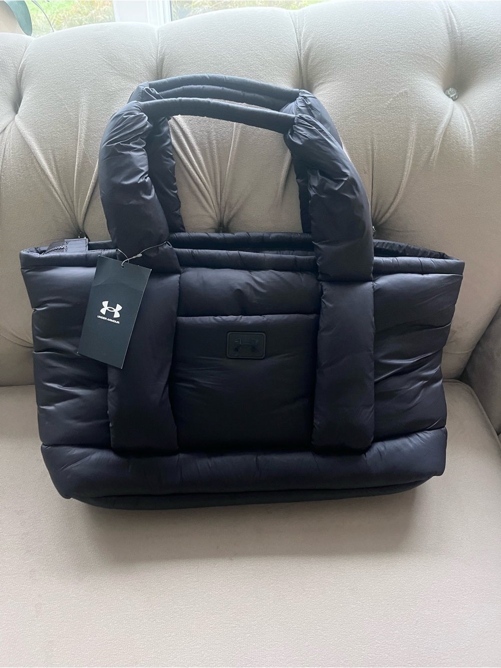 Under Armour Black Quilted Puffer Tote